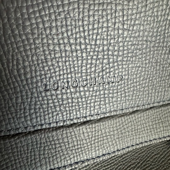 Longchamp Navy Suede & Leather Satchel Hard to find - Picture 6 of 6